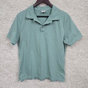 Reigning‎ Champ Polo Shirt Mens Medium Green Short Sleeve Cotton Jersey